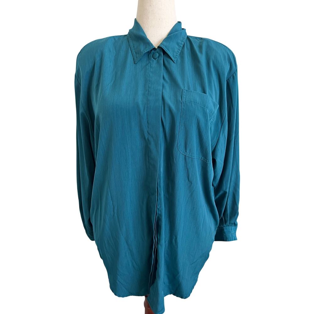 Christie & Jill Long Sleeve Button Up Blouse XL